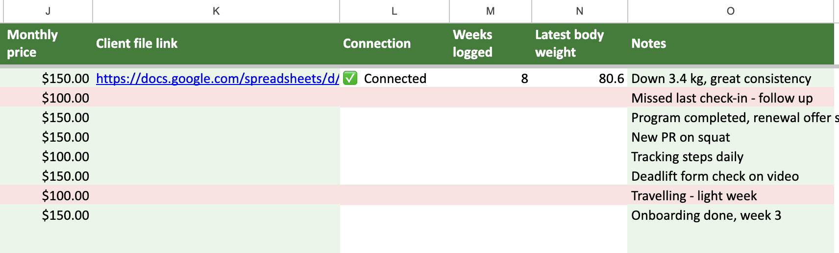 Paste a client's file link once to connect it. That is the whole setup.